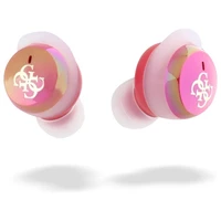 Guess Bluetooth ausinės GUTWSJ144ESF TWS + įkrovimo stotelė fuksijos/fuksijos perlamutrinės 4G spausdintas logotipas