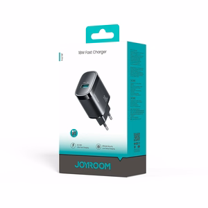 Joyroom JR-TF4 18W sieninis įkroviklis su 3A USB-A - USB-C 1m laidu juodas