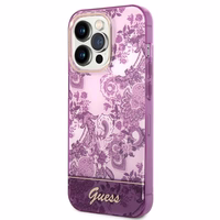 Guess Porcelain Collection dėklas telefonui iPhone 14 Pro Max - fuksinė