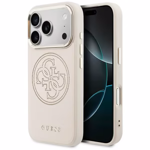 Guess Perforated 4G MagSafe Dėklas for iPhone 17 Pro - rožinis