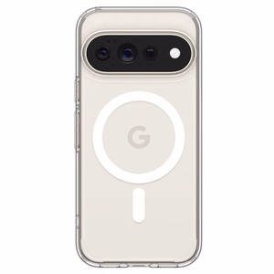 Spigen Ultra Hybrid Mag MagSafe dėklas Google Pixel 11 Pro XL – skaidrus ir baltas