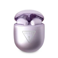 "Guess" GUTWST82TRU TWS "Bluetooth" ausinės + violetinė/ violetinė trikampio logotipo prijungimo stotelė