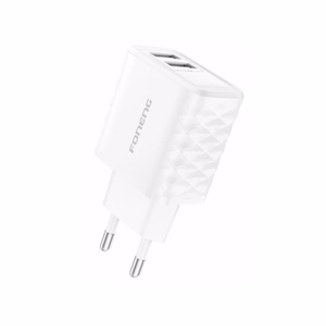 Įkroviklis Foneng EU53 2.4A 2xUSB-A baltas