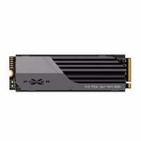 SILICON POWER PCIe Gen 4x4 XS70 Vidinis kietosios būsenos diskas SSD 1TB M.2 2280 NVMe 1.4 (SP01KGBP44XS7005) Juoda, Pilka