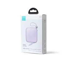 Joyroom išorinė baterija 10000mAh Jelly Series 22.5W su įmontuotu Lightning kabeliu violetinė (JR-L003)
