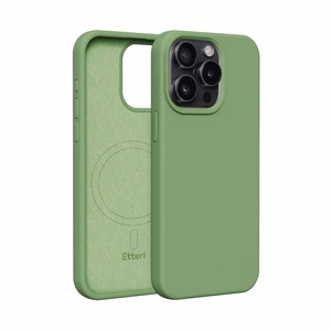 "Etteri" silikoninis dėklas "iPhone 15 Pro 6,1" šviesiai žalias