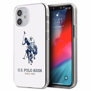 US Polo USHCP12STPUHRWH Shiny Big Logo dėklas, skirtas iPhone 12 mini 5.4", baltas