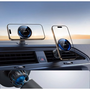 Belaidis automobilinis įkroviklis-laikiklis Joyroom (JR-ZS502) Magnetic (MagSafe 15W) tvirtinamas ant ventiliacijos grotelių juodas