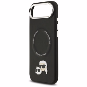 KARL LAGERFELD dėklas telefonui IPHONE 17 Air, suderinamas su magnetiniu MagSafe (KLHMP17MPSMLRKCK, PU K&C PINS) juodas