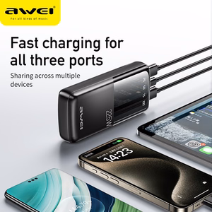 Išorinė baterija Power Bank Awei P13K PD20W/QC22.5W 20000mAh juoda