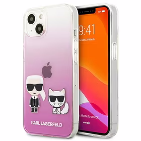 KARL LAGERFELD KLHCP13SCKTRP IPHONE 13 MINI 5.4 "dėklas rožinis/rožinis KARL & CHUPETTE