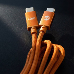 Forever Saffron laidas USB-C - USB-C 1,0 m 60W oranžinis