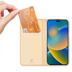 Dux Ducis Skin Pro dėklas telefonui Xiaomi 13 Pro su kortelių laikikliu ir auksiniu stovu