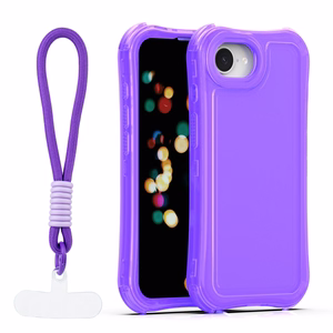 Safepop dėklas su dirželiu skirtas iPhone 16e / 17e violetinis