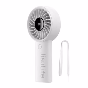 Jisulife rankinis ventiliatorius Life4 3600mAh, nešiojamas USB ventiliatorius - pilkas