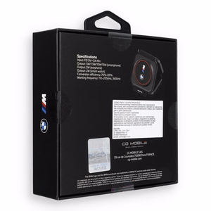 BMW M Qi2 3 viename belaidis įkroviklis, 15 W, spausdintas logotipas, raudonas