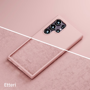 Etteri silikoninis dėklas telefonui Samsung Galaxy S24 Ultra šviesiai rožinis