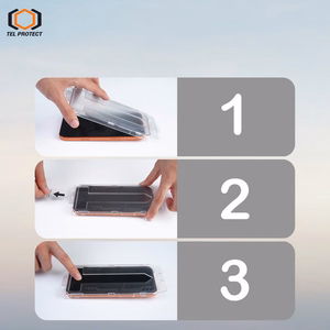 Tel Protect Dust-Free Easy Fit Privacy Full Glue 6D grūdintas stiklas skirtas Iphone 15 Pro juodas