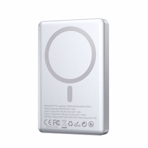 BWOO ultra-slim aluminium magnetic išorinė baterija P76 PD 20W 10000 mAh with digital display and USB-C port juodas