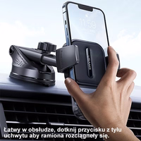 USAMS Laikiklis prietaisų skydeliui/stiklui juodas ZJ072ZJ01 (US-ZJ072)