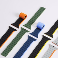 Magnetinis laikrodžio dirželis Apple Watch SE, 9, 8, 7, 6, 5, 4, 3, 2, 1 (41, 40, 38 mm) Dux Ducis laikrodžio dirželis (LD versija) - pilkas / oranžinis