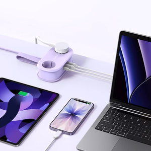Orico AP3 20W GaN 5in1 maitinimo blokas 2x AC + 2x USB-A + 1x USB-C - violetinis