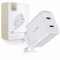 Tech-Protect C20W įkroviklis 2x USB-C PD 20W - baltas