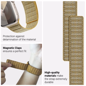 Crong Melange magnetinis dirželis, skirtas Apple Watch 38 / 40 / 41 / 42 mm, geltonas melanžas