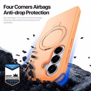 Dėklas Dux Ducis Yind Magnetic Stand Samsung S947 S26 Plus oranžinis