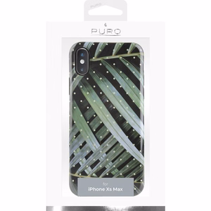 Puro Glam Tropical Leaves Brilliant Leaves dėklas, skirtas iPhone XS Max