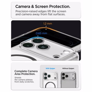 Spigen Ultra Hybrid MagSafe dėklas iPhone 18 Pro Max / 17 Pro Max, skaidrus grafitinis