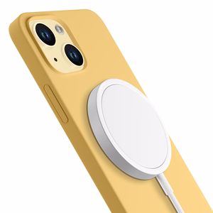 3mk Hardy Silicone MagDėklas iPhone 15 Plus - geltona