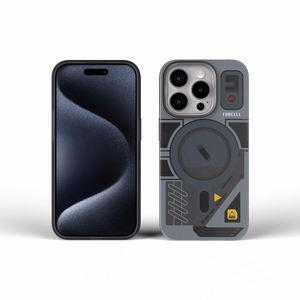 Dėklas telefonui FORCELL F-PROTECT Levels su dvigubo sluoksnio 4D technologija, karinio bandymo sertifikatu, suderinamas su MagSafe, skirtas IPHONE 16 PRO MAX pilkas