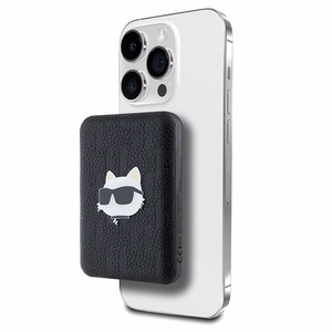 Karl Lagerfeld Magnetinis indukcinis Išorinė baterija KLPB5FPGKSCHHK 16W 5000mAh juoda/juoda Choupette Head Pin