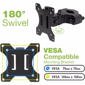 Techly ICALCD100BK Juoda Stalas