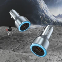 Dudao R4Ultra 120W Power Delivery Quick Charge LED Car Įkroviklis USB-A USB-C - Gray