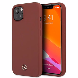 Mercedes Silicone Line чехол iPhone 13 - Красный