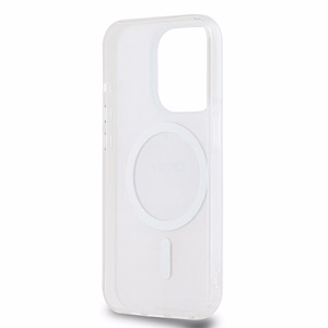 DKNY IML Mono ir juostelės Magnetinis dėklas iPhone 15 Pro - rožinė