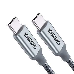 Choetech XCC-1002-GY USB-C - USB-C PD QC kabelis 100W 5A 480Mb/s 1.8 m, pilkas