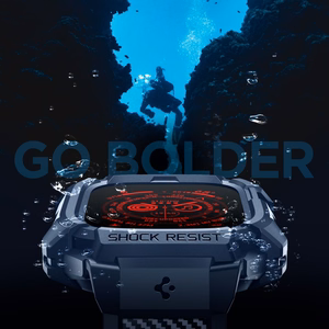 Spigen Rugged Armor Pro dėklas Apple Watch Ultra 1 / 2 (49mm) - jūrinė mėlyna