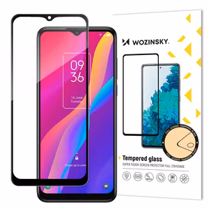 Wozinsky itin tvirtas pilno klijavimo grūdintas stiklas pilnas ekranas dėklui draugiškas TCL 30E juodas rėmelis