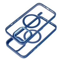 COLOR EDGE MAG COVER dėklas telefonui suderinamas su Magnetiniu IPHONE 15 Pro tamsiai mėlynas