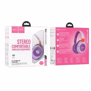 HOCO belaidės Bluetooth ausinės W43 violetinės