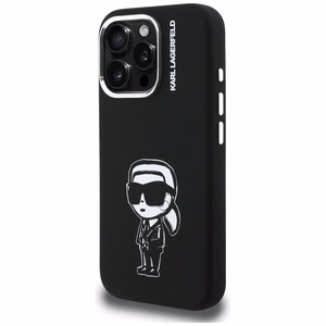 Karl Lagerfeld Silikoninis Karl Sketch MagSafe Dėklas for iPhone 16 Pro Max - juodas