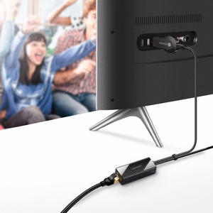 Ugreen 30985 išorinė tinklo plokštė Chromecast su micro USB / USB-A jungtimis 100Mb/s 1m juoda
