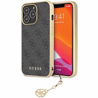 Guess 4G Charms Collection dėklas iPhone 14 Pro Max - pilkas