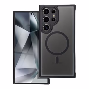 FULL MATTE MAG COVER dėklas telefonui, suderinamas su MagSafe, skirtas SAMSUNG S24 Ultra juodas