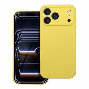 Dėklas silikoninis 2 mm iPhone 17 Pro, skirtas MagSafe – citrinos spalvos