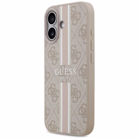 "Guess 4G" atspausdintas "Stripes MagSafe" dėklas iPhone 17 - rožinis