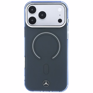 Mercedes Double Layer Iconic Logo dėklas, skirtas iPhone 18 Pro Max / 17 Pro Max, suderinamas su MagSafe – tamsiai pilkas
